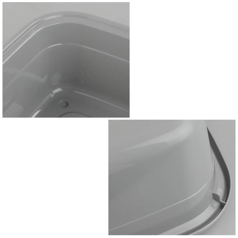Teyyvn Plastic 14 Quart Dish Pan, Pack for 4 Plastic Rectangular Wash Basin - Image 3